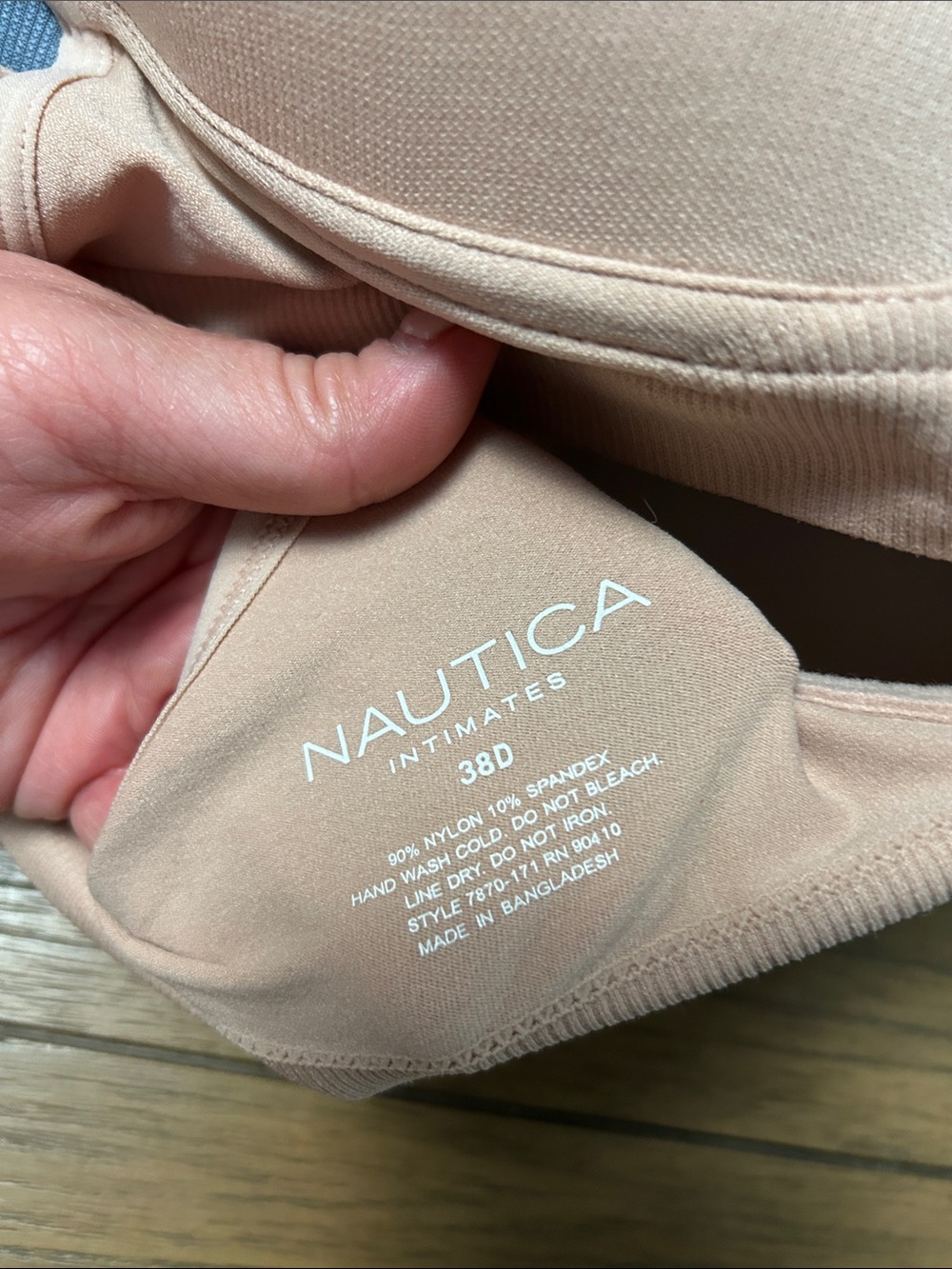 Nautica 3-Pack T-shirt Bras in Blush, Grey and Slate Blue - Picture 8 of 8